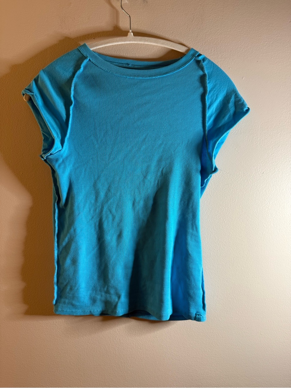 We The Free Bright Turquoise Short Sleeve Tee